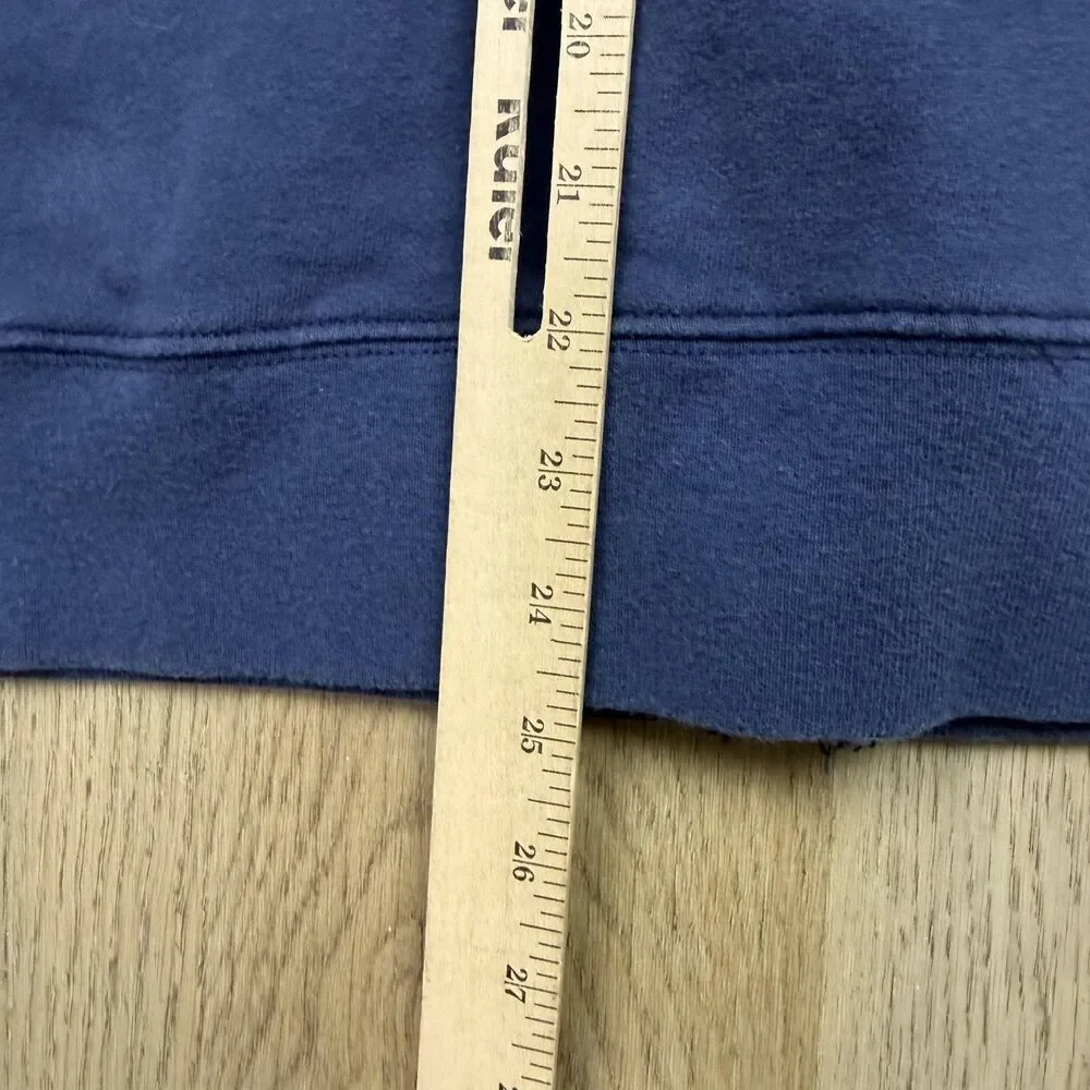 The North Face Hoodie Mens Large Blue Full Zip Graphic Logo Fleece Sweatshirt